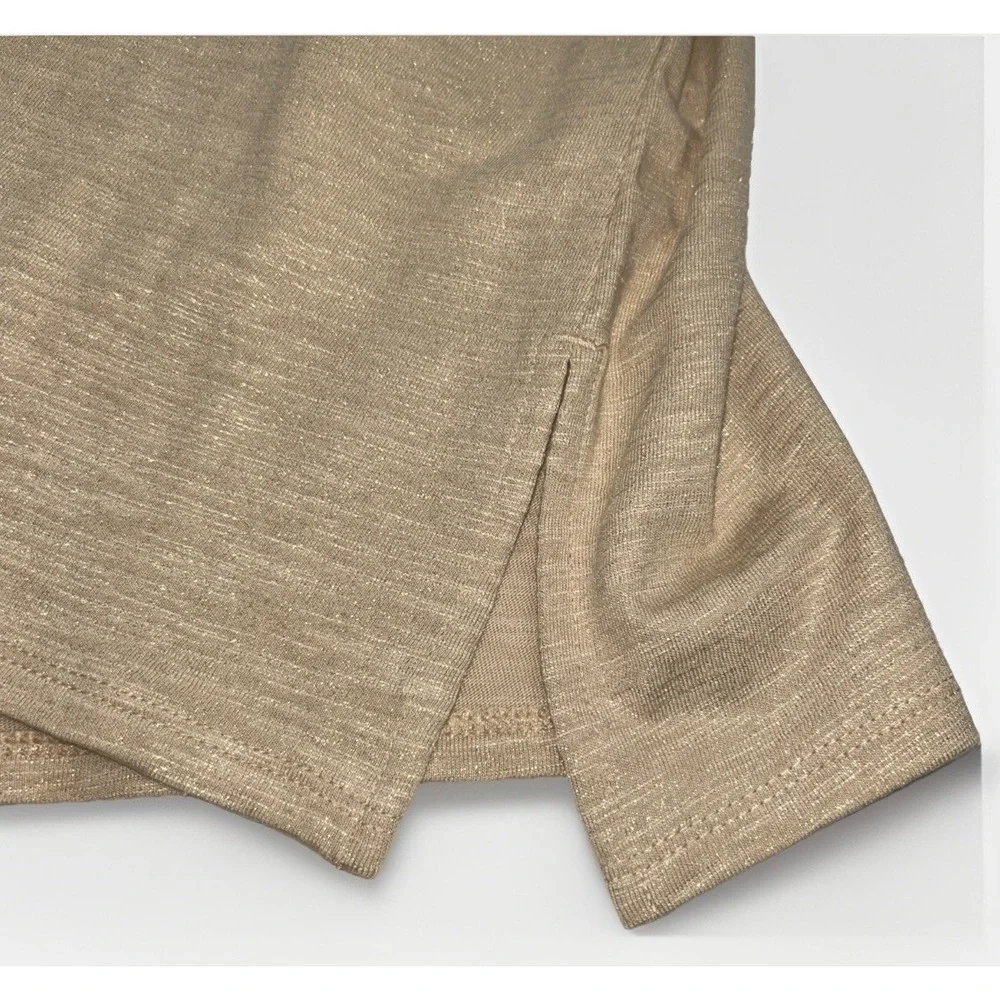 Chicos The Ultimate Tee Gold Shimmer Sz XL Petite XLP‎  (3P) EC